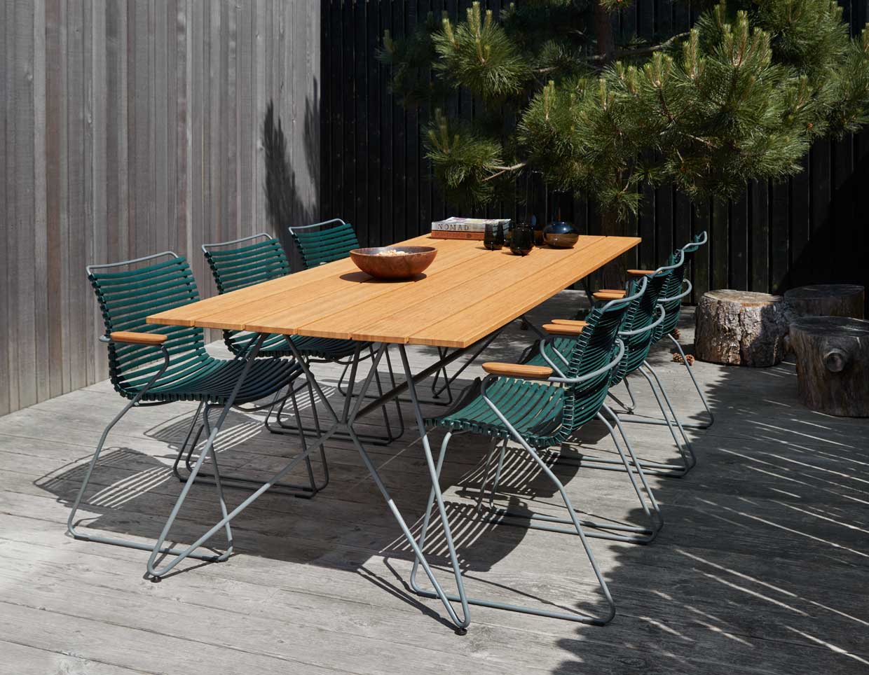 Houe Sketch Gartenmöbel Set3 Tisch mit 6 Stühlen